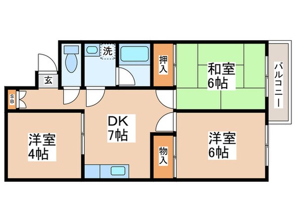 ハイムヤマダの物件間取画像